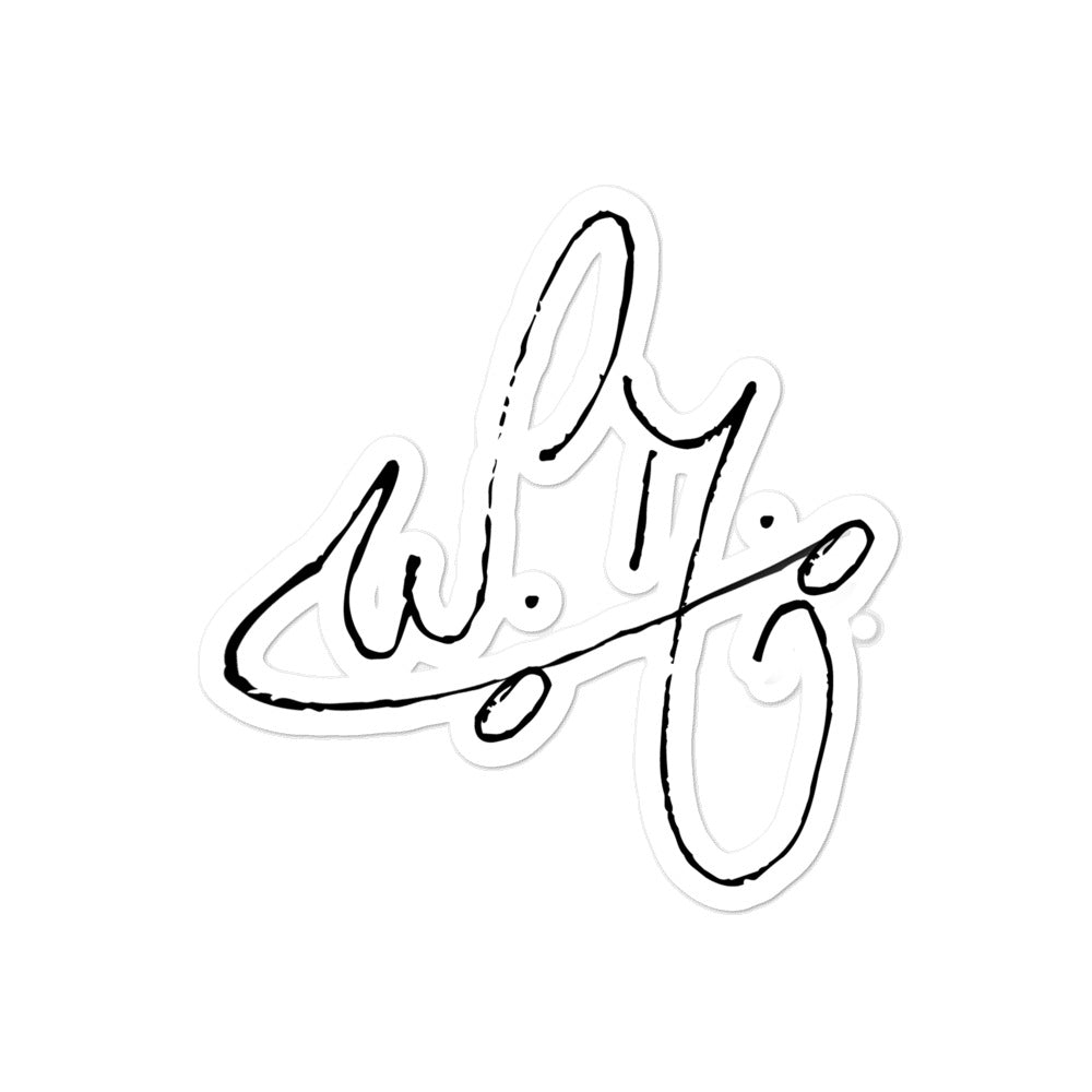 Short Hand Logo Sticker