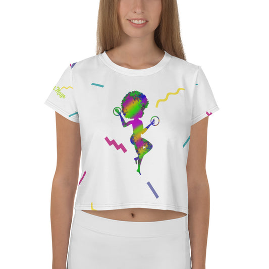 Mardi Gras Mage All-Over Print Crop Tee