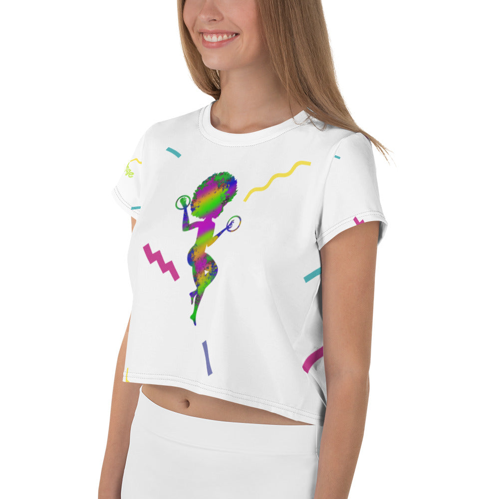 Mardi Gras Mage All-Over Print Crop Tee